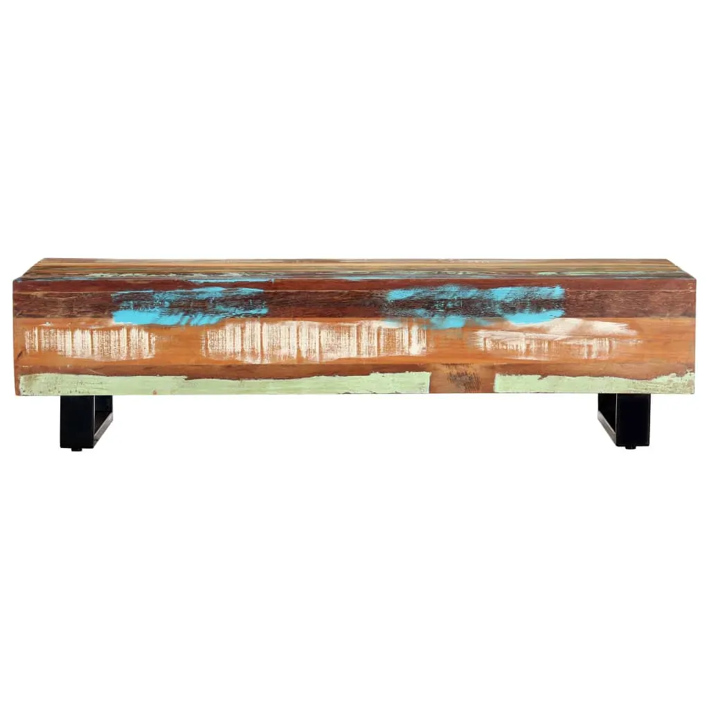 Coffee Table 120x50x30 cm Solid Reclaimed Wood and Steel Price