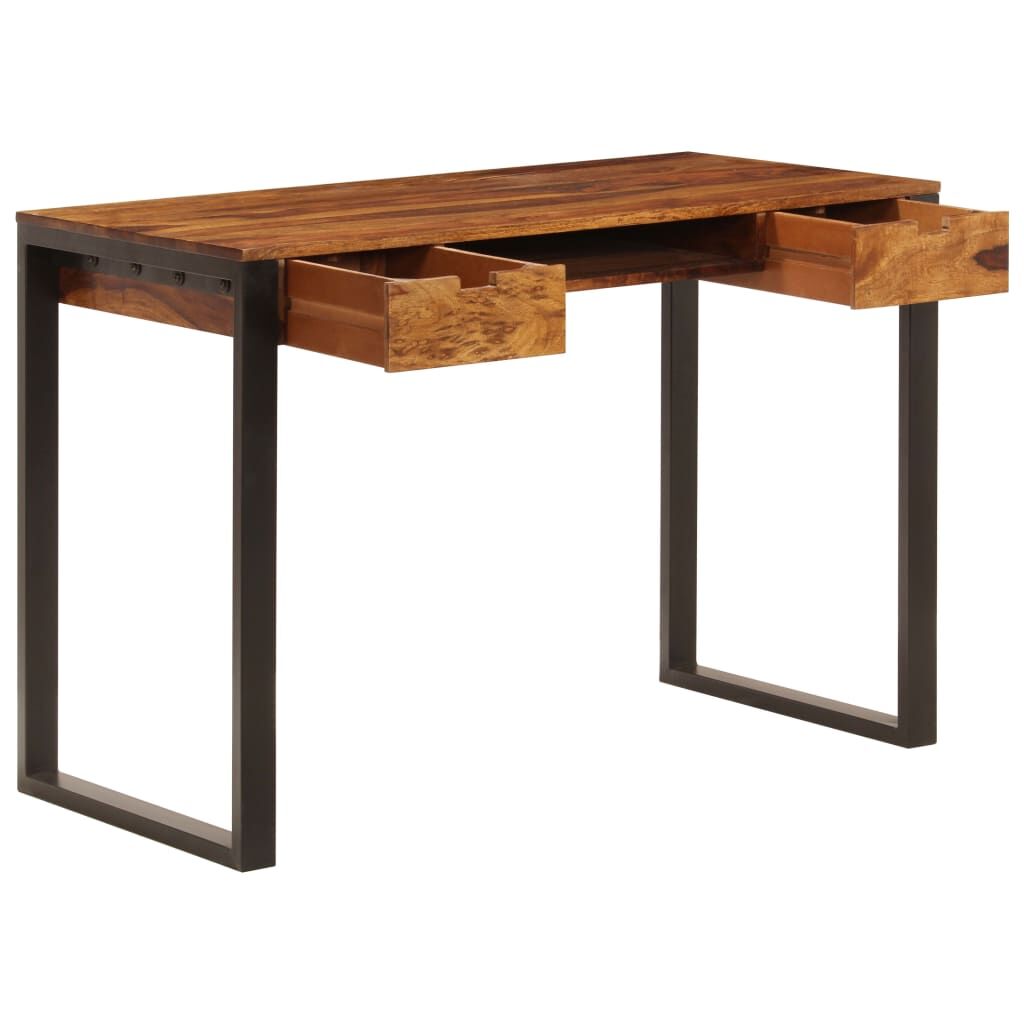Desk 110x55x78 cm Solid Acacia Wood and Steel Price