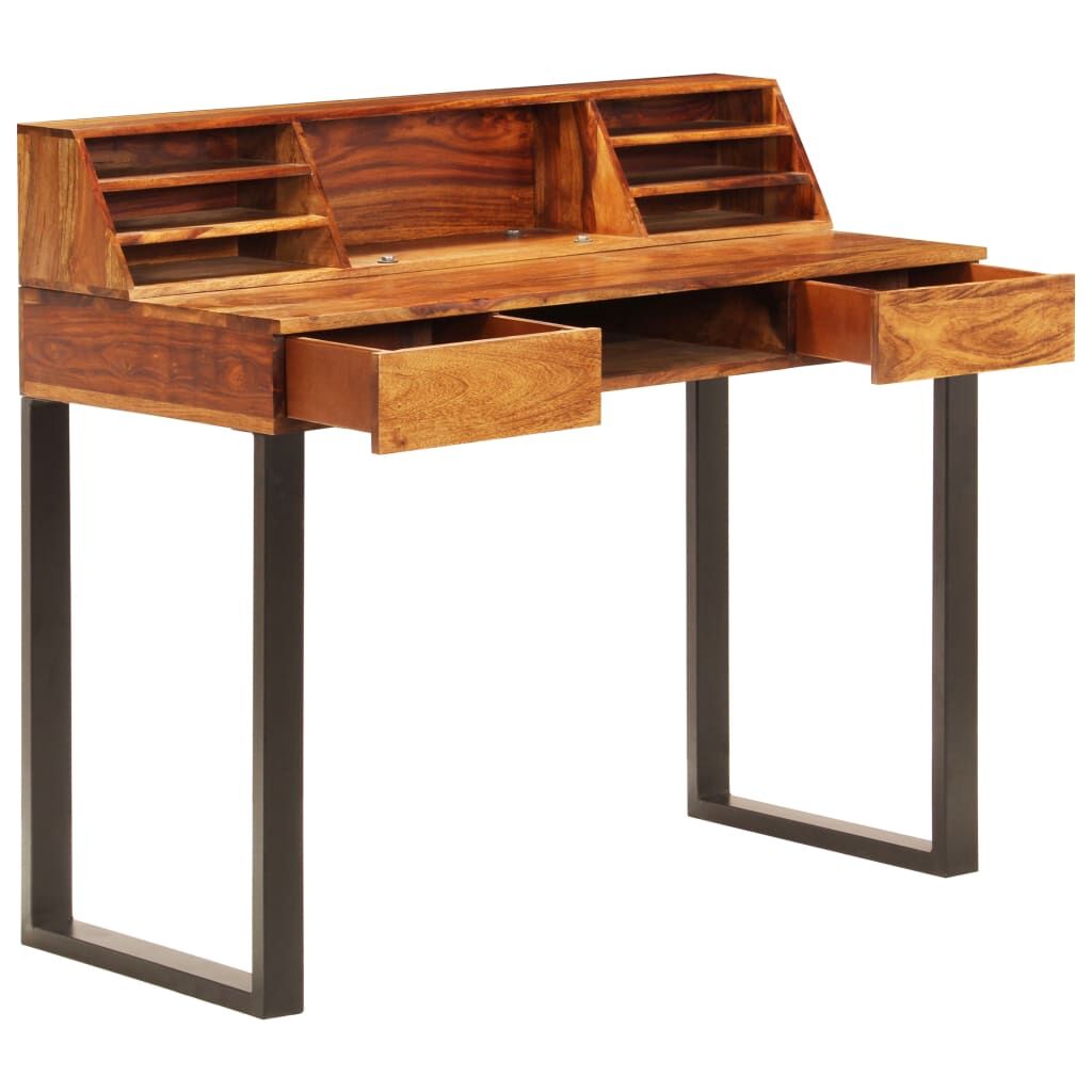 Desk 110x50x94 cm Solid Acacia Wood and Steel Price