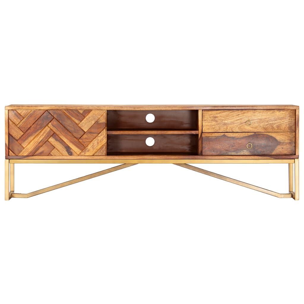 TV Cabinet 140x30x45 cm Solid Acacia Wood Price