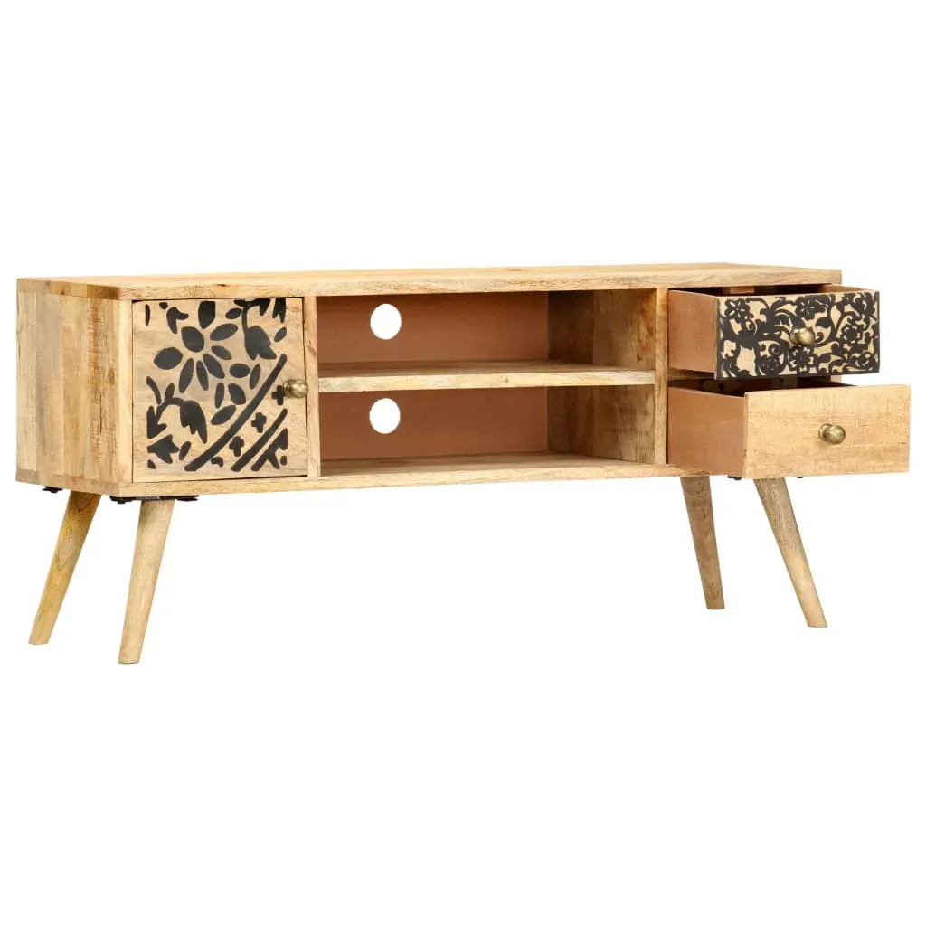 TV Cabinet 100x30x45 cm Solid Mango Wood Price