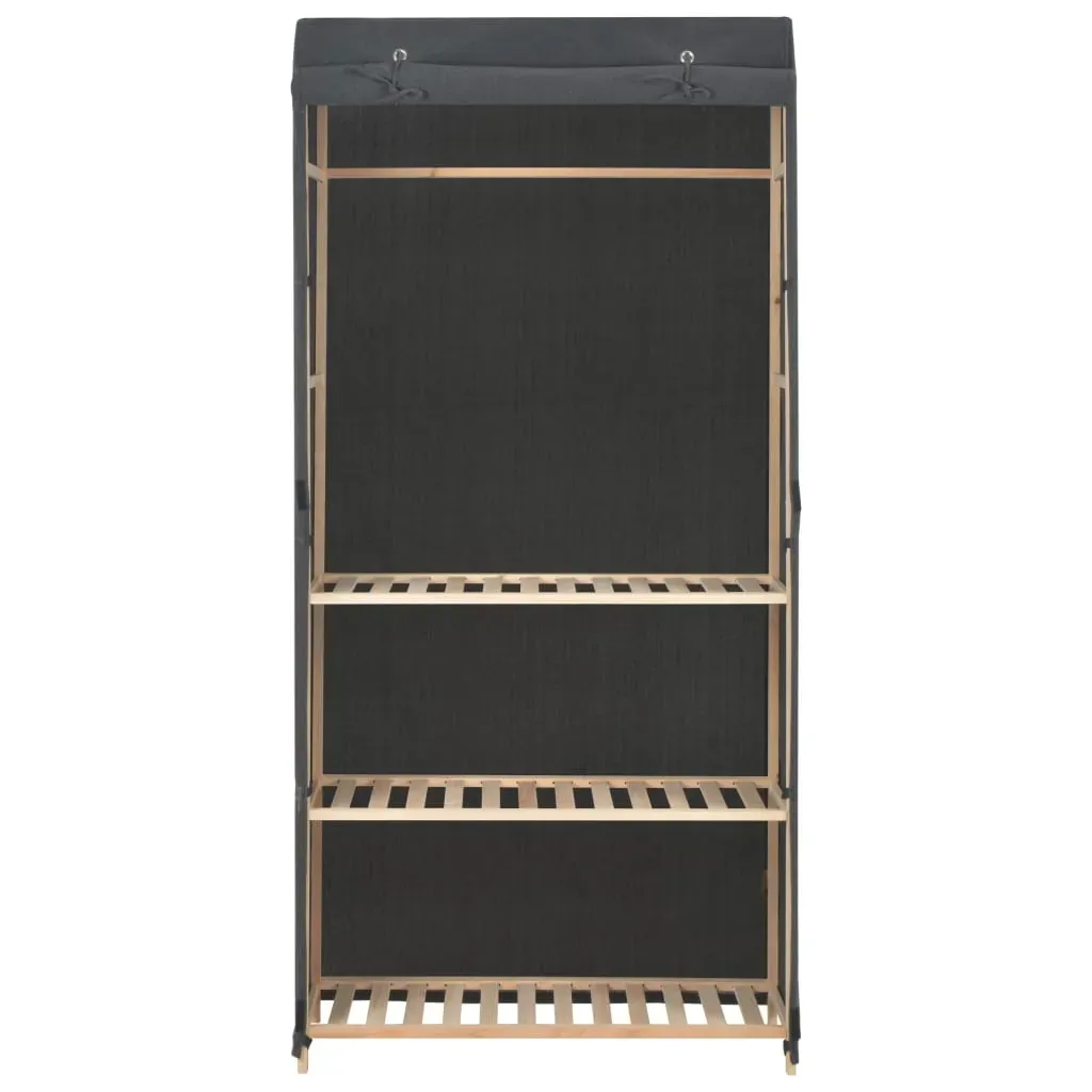3-Tier Wardrobe Grey 79x40x170 cm Fabric Price