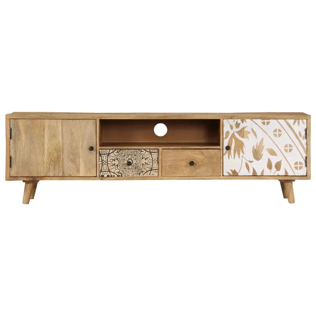TV Cabinet 140x30x40 cm Solid Mango Wood Price