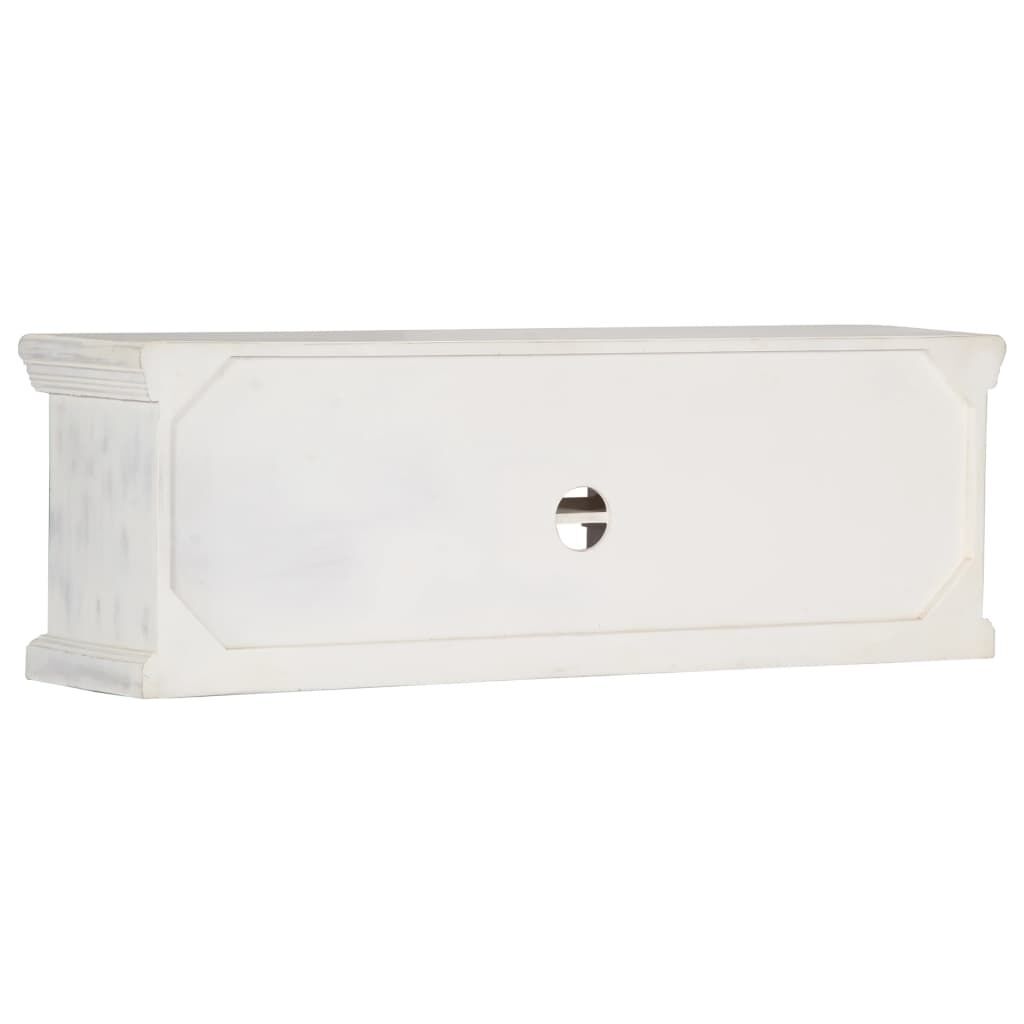 TV Cabinet White 120x30x40 cm Solid Mango Wood Price