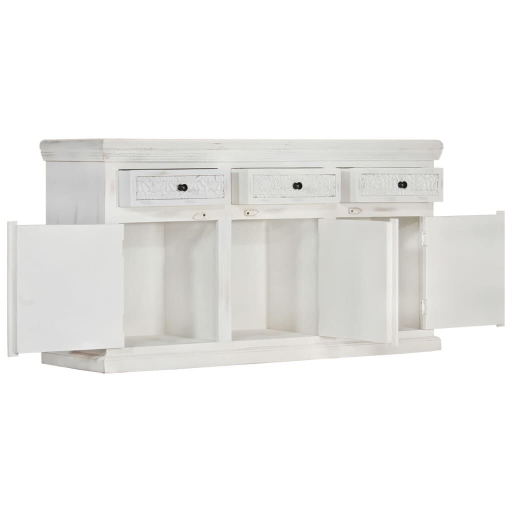 Sideboard White 140x40x74 cm Solid Mango Wood Price