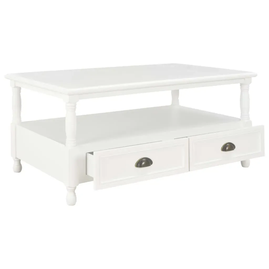 Coffee Table White 100x55x45 cm Wood Price