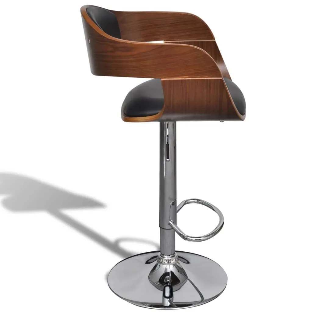 Bar Stools 2 pcs Bent Wood and Faux Leather Price