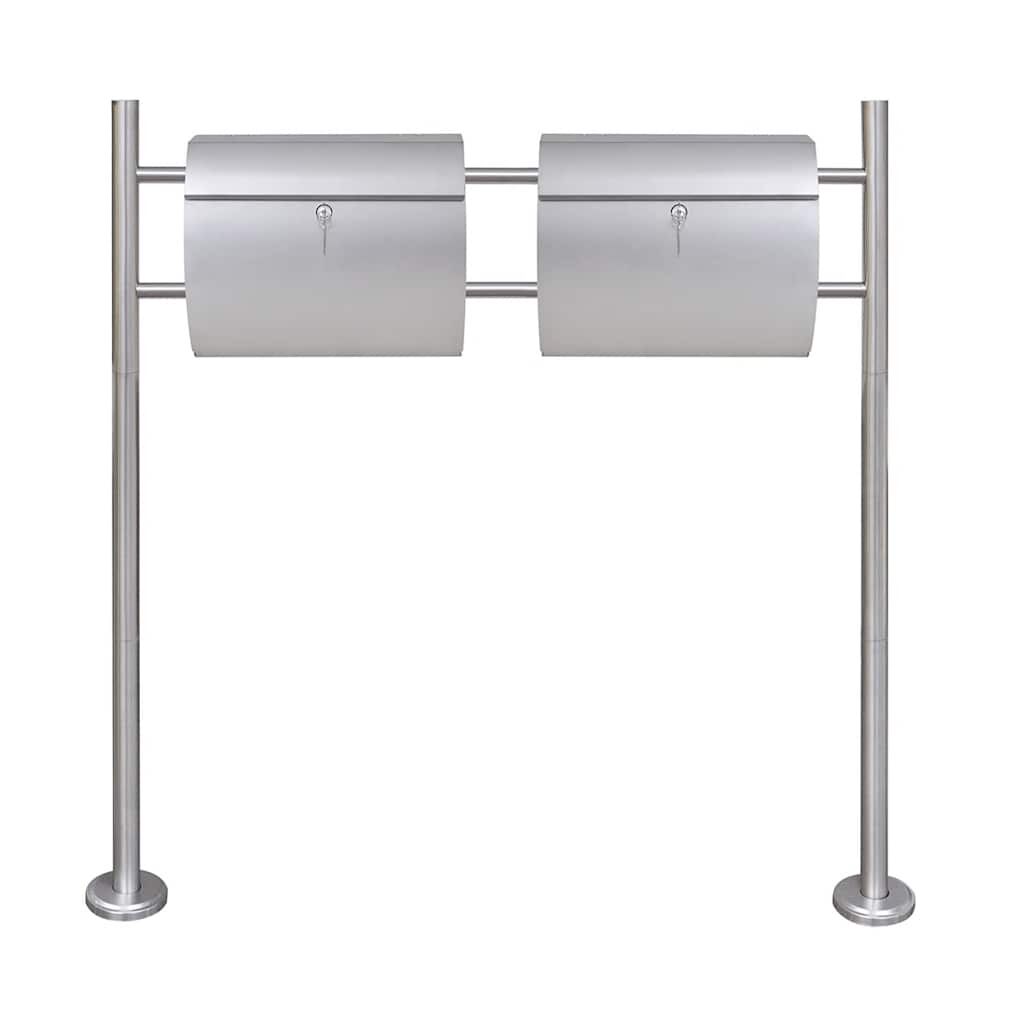 Double Mailbox on Stand Stainless Steel Price