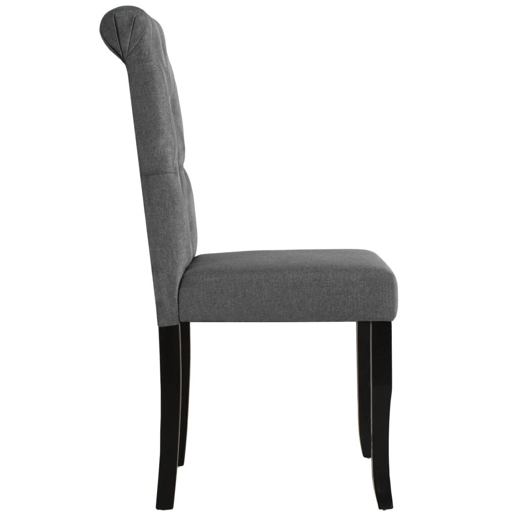 Dining Chairs 6 pcs Dark Grey Fabric Price