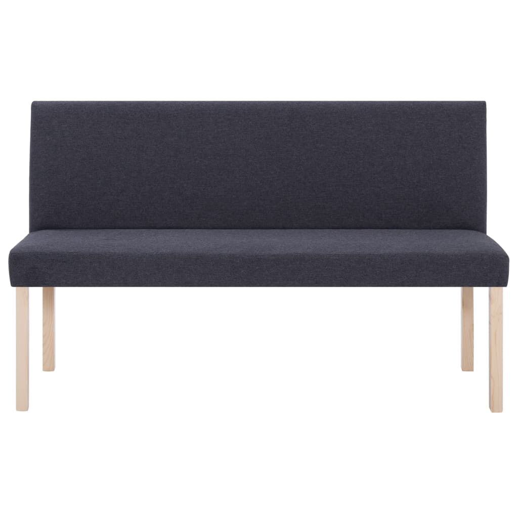 Bench 139.5 cm Dark Grey Polyester Price