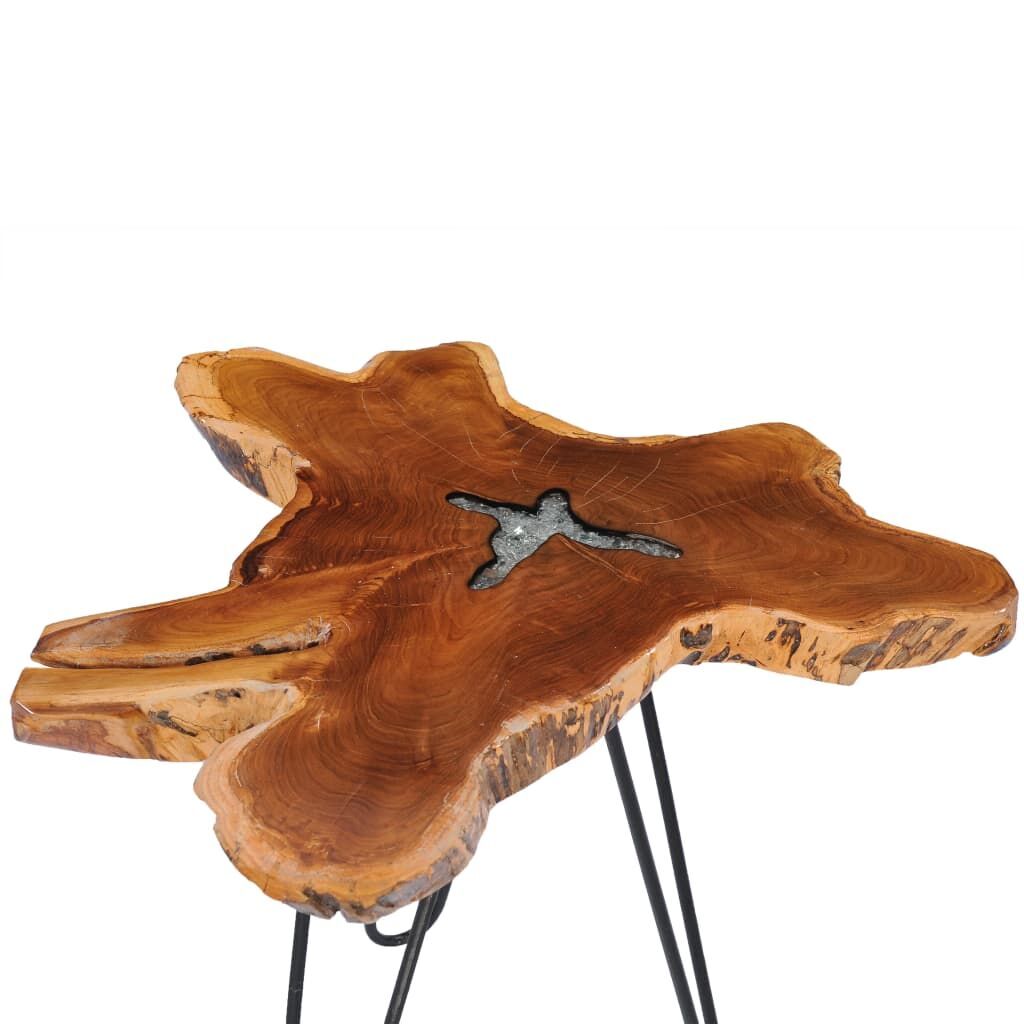 Coffee Table 70x45 cm Solid Teak Wood and Polyresin Price