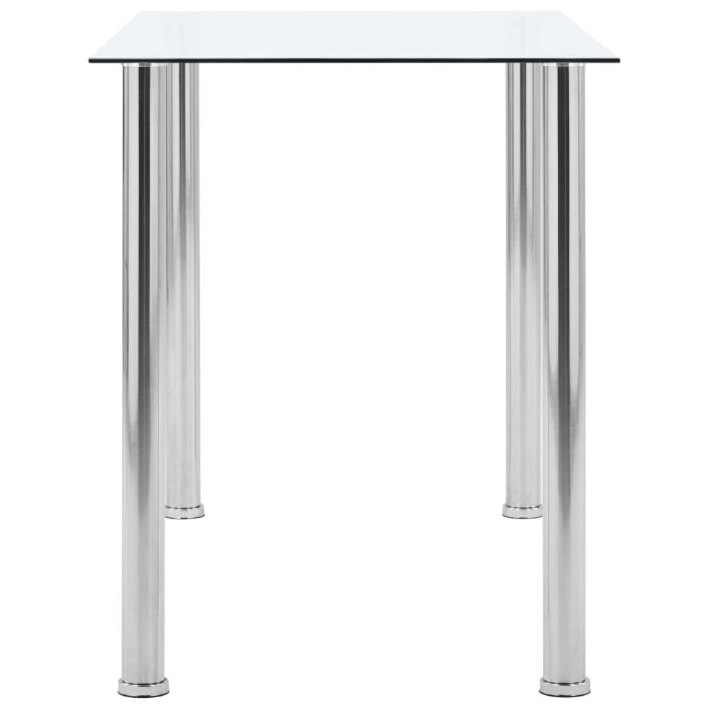 Dining Table Transparent 120x60x75 cm Tempered Glass Price