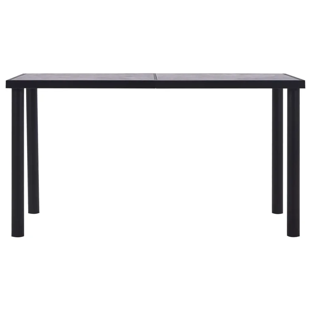 Dining Table Black and Concrete Grey 140x70x75 cm MDF Price