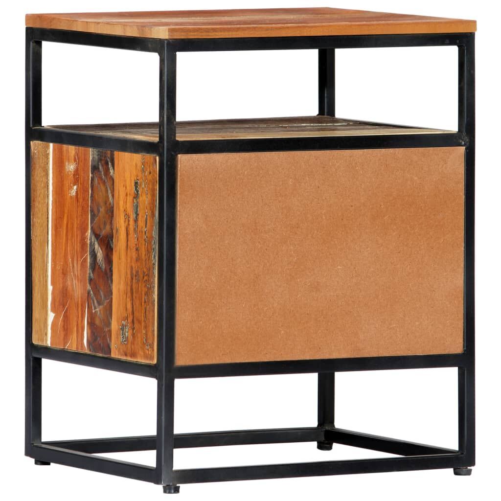 Bedside Cabinet 40x30x50 cm Solid Reclaimed Wood and Steel Price