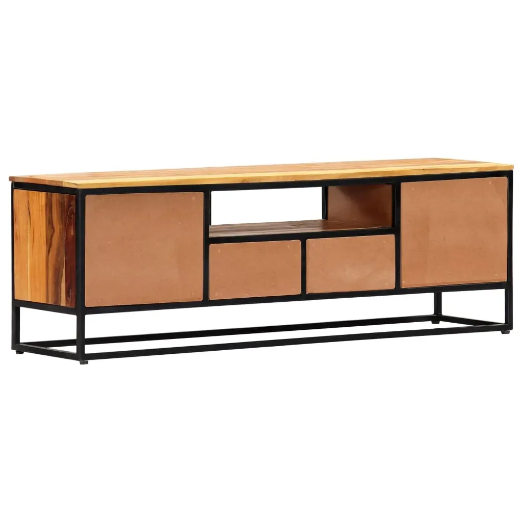 TV Cabinet 120x30x40 cm Solid Reclaimed Wood and Steel Price