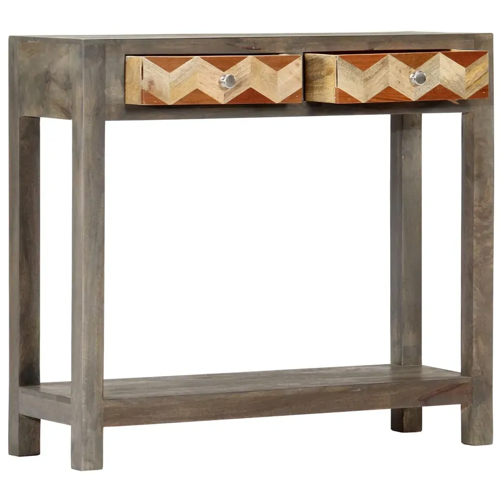Console Table Grey 86x30x76 cm Solid Mango Wood Price