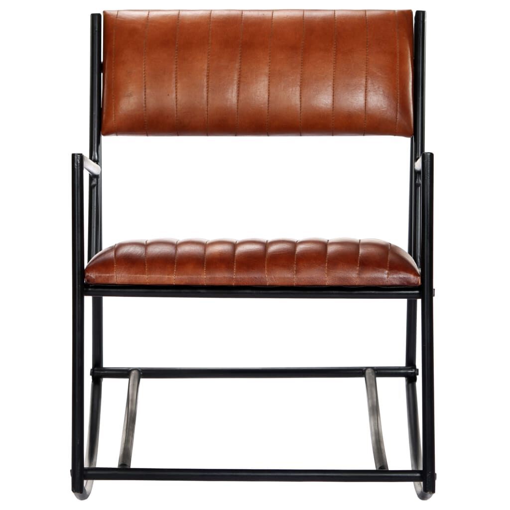 Rocking Chair Brown Real Leather Price