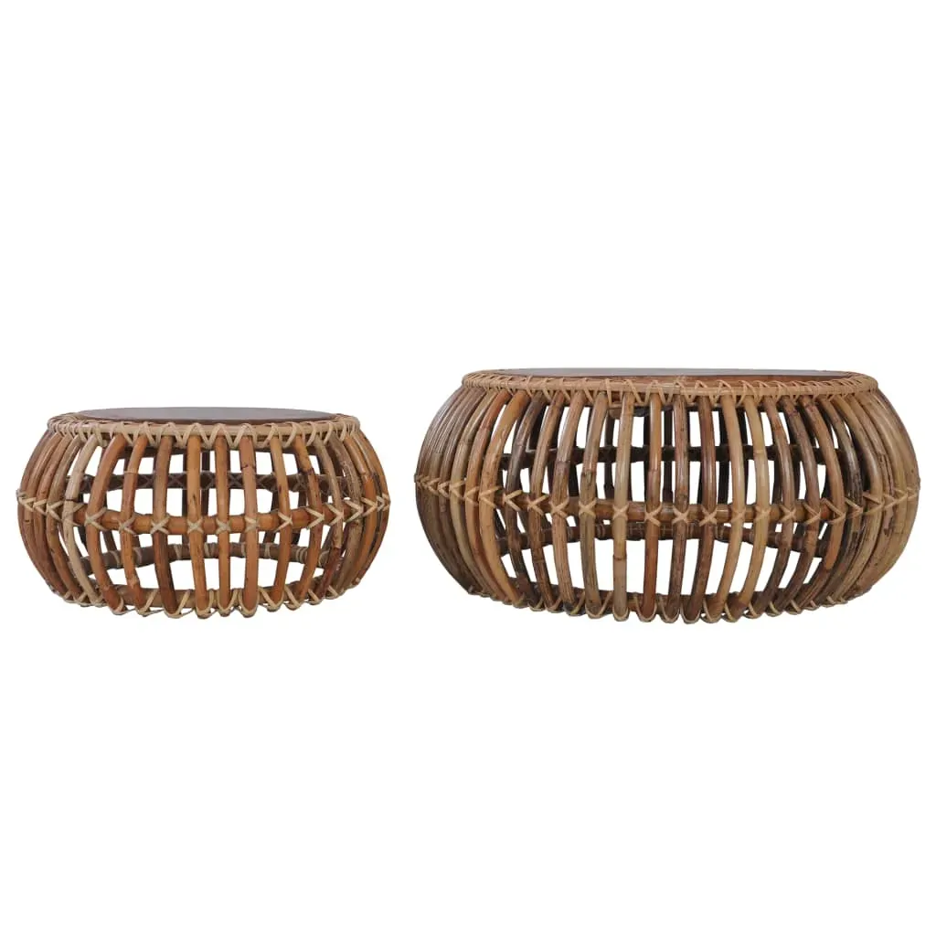 Coffee Tables 2 pcs Natural Rattan Price