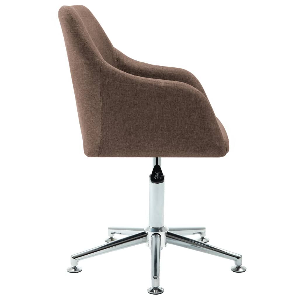 Swivel Dining Chair Brown Fabric Price