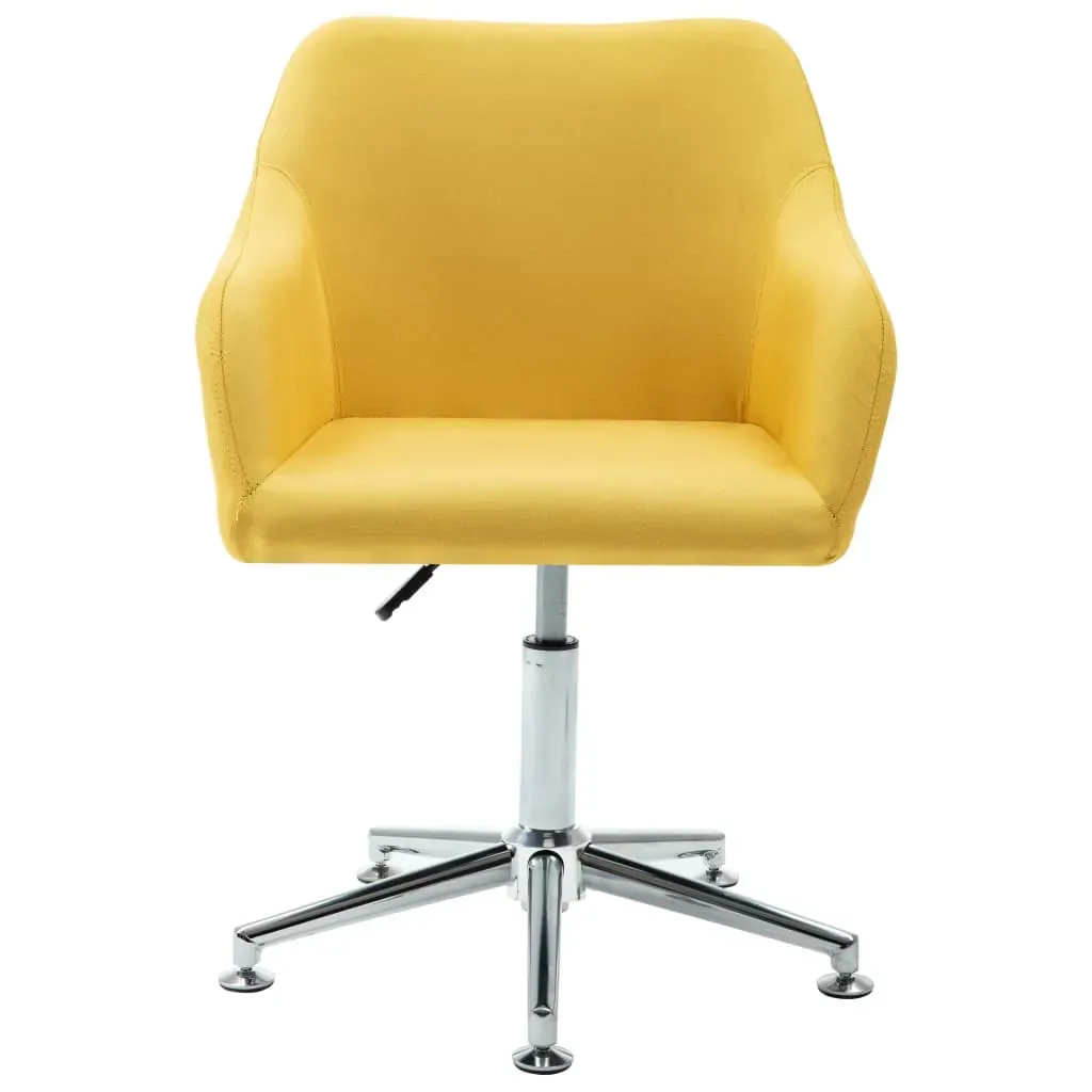 Swivel Dining Chair Yellow Fabric Price