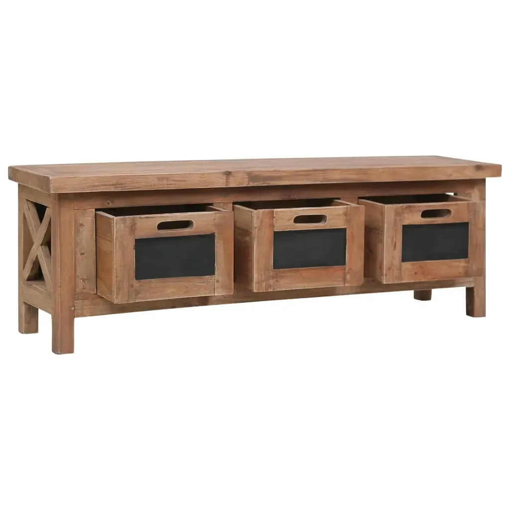 TV Cabinet with 3 Drawers 120x30x40 cm Solid Mahogany Wood Price