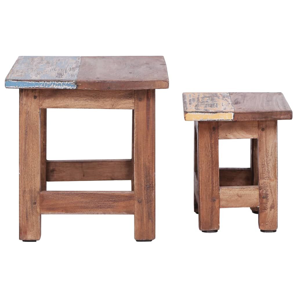 Nesting Tables 2 pcs Solid Mahogany Wood Price