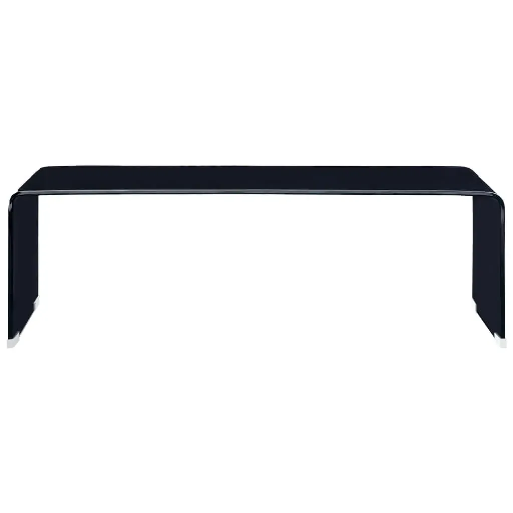 Coffee Table Black 98x45x31 cm Tempered Glass Price