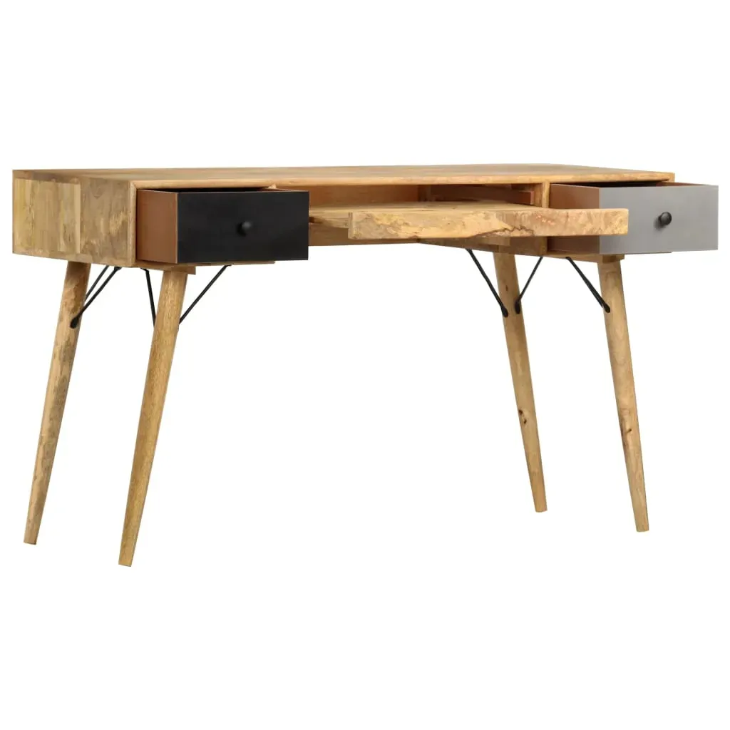 Desk with Drawers 130x50x80 cm Solid Mango Wood Price