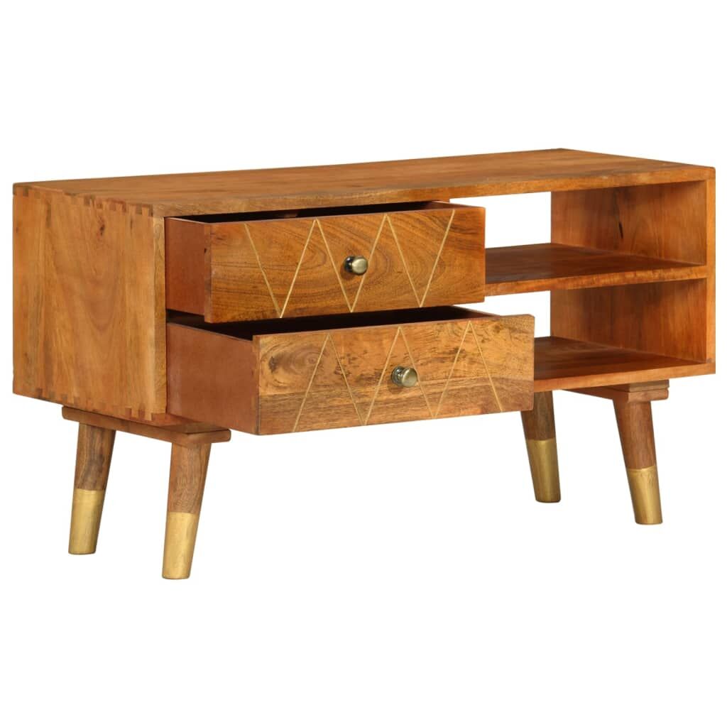 TV Cabinet 85x35x47 cm Solid Mango Wood Price