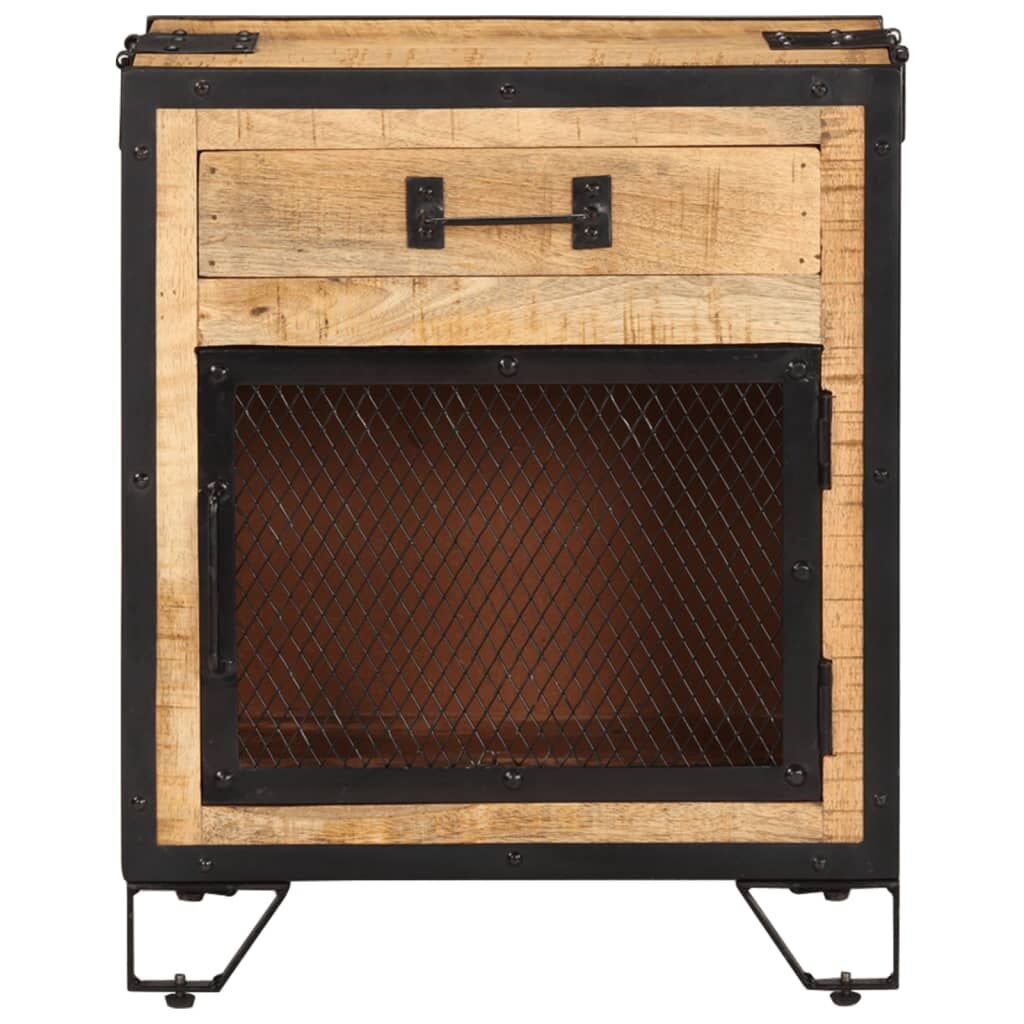 Bedside Cabinet 43x30x51 cm Solid Rough Mango Wood Price