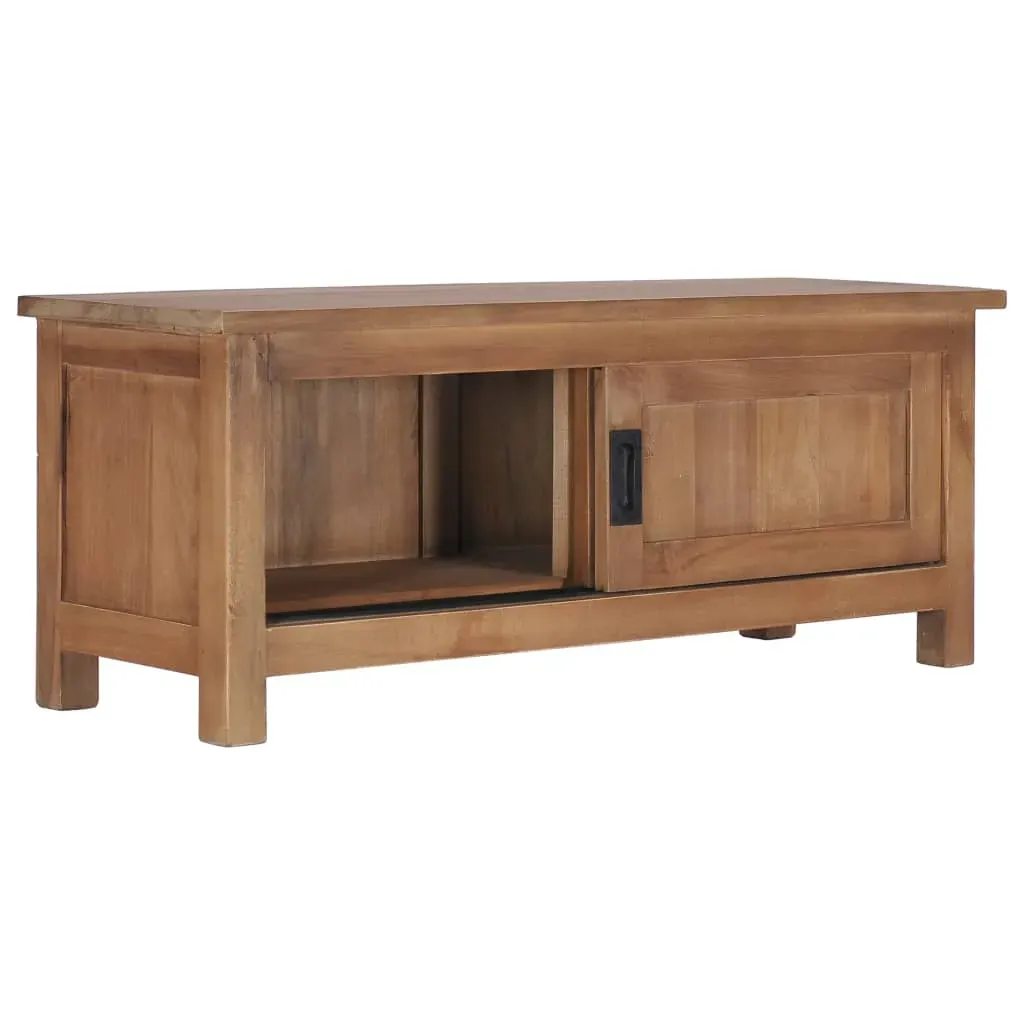 TV Cabinet 90x30x35 cm Solid Teak Wood Price