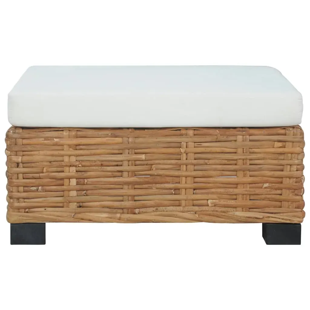 Footrest with Cushion Natural Rattan Price