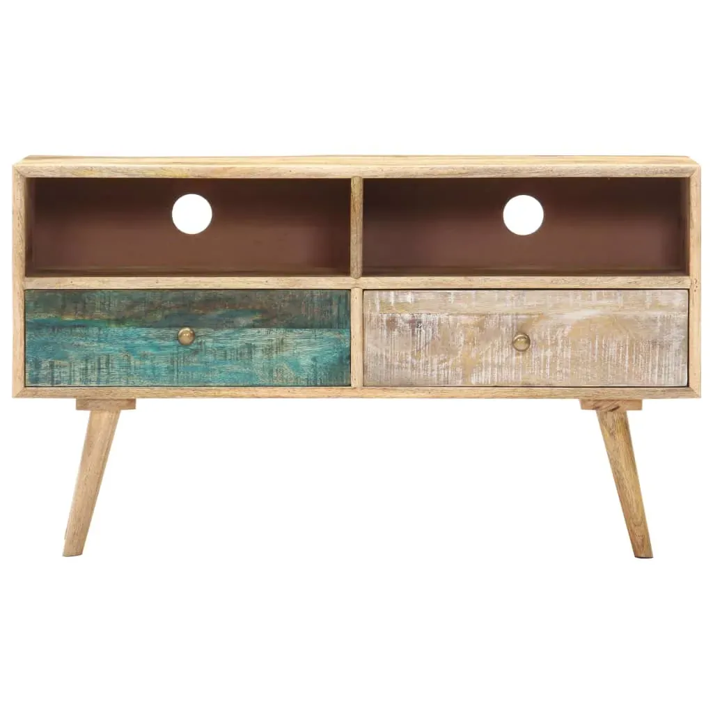 TV Cabinet 88x30x50 cm Solid Mango Wood Price