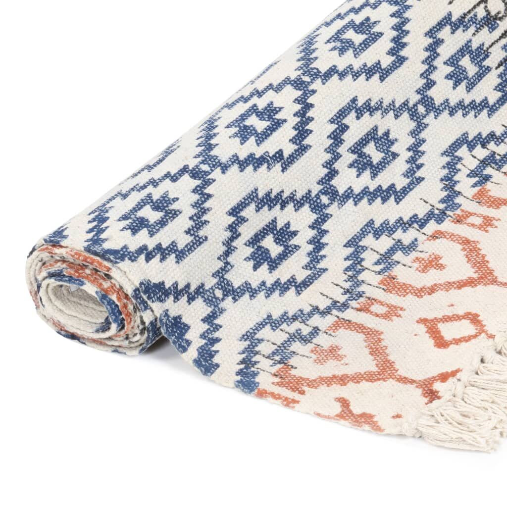 Handwoven Kilim Rug Cotton 120x180 cm Printed Multicolour Price