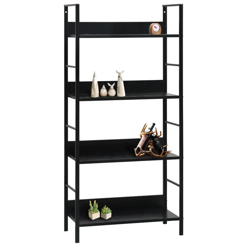 4-Layer Book Shelf Black 60x27.6x124.5 cm Engineered Wood Price
