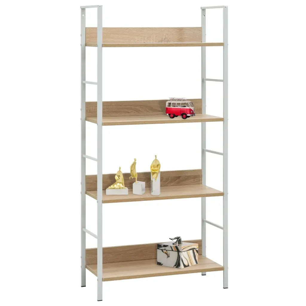 4-Layer Book Shelf Oak 60x27.6x124.5 cm Engineered Wood Price