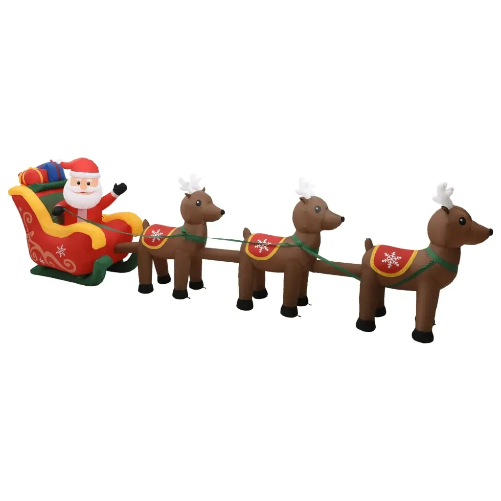 Christmas Inflatable Santa and Reindeer Decoration LED 490 cm Price