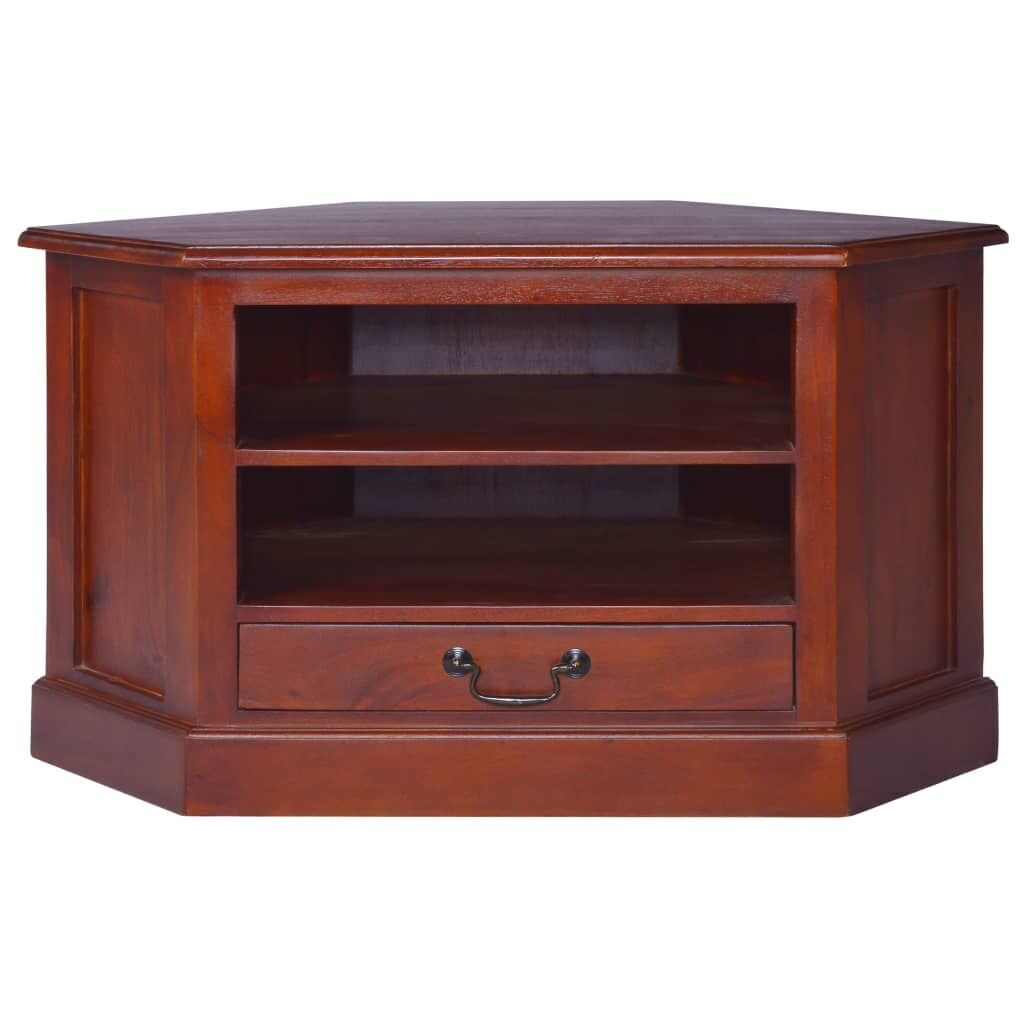 Corner TV Cabinet Classical Brown Solid Mahogany Wood Price