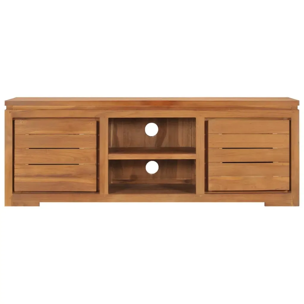 TV Cabinet 110x30x40 cm Solid Teak Wood Price