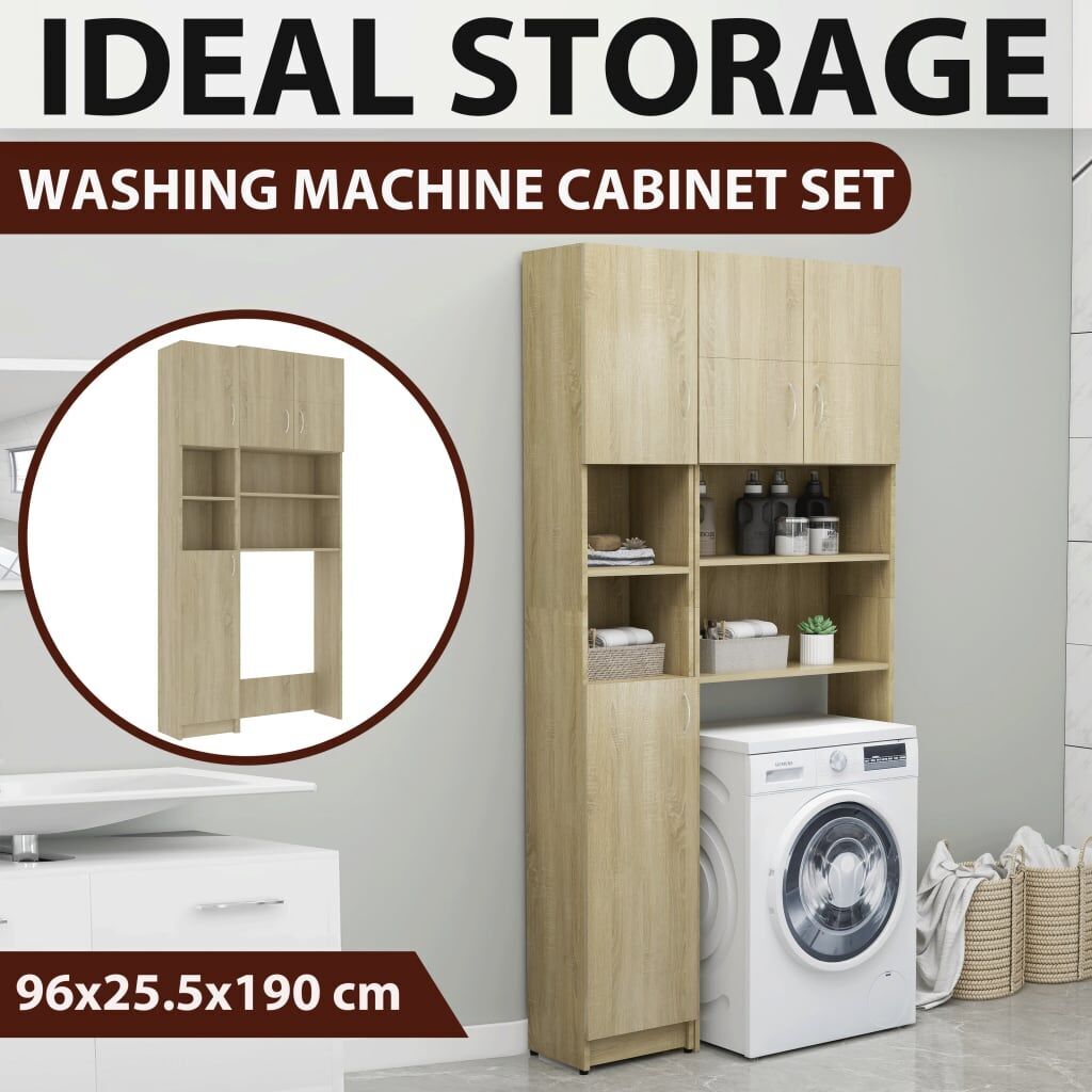 Washing Machine Cabinet Set Sonoma Oak Engineered Wood Price