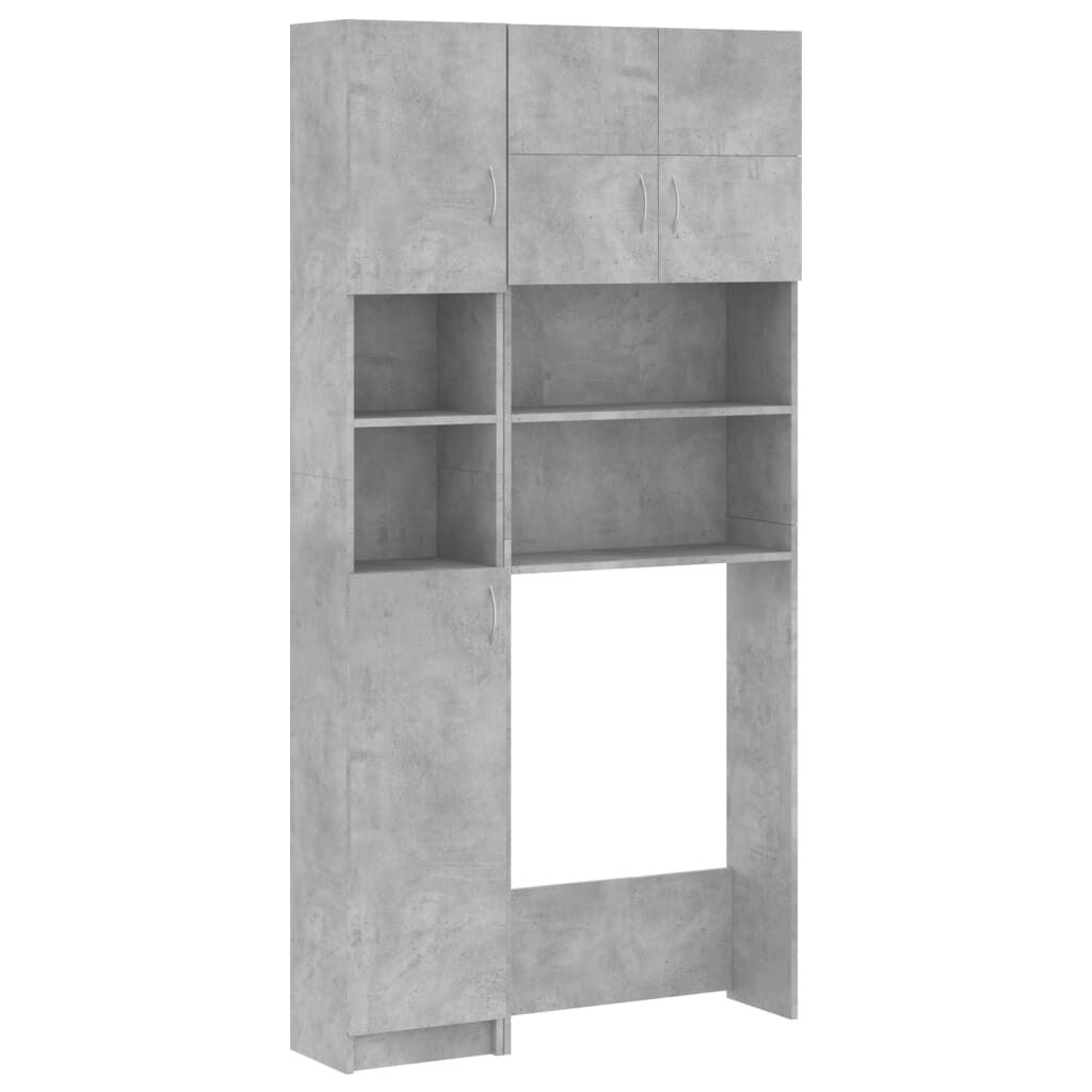 Washing Machine Cabinet Set Concrete Grey Engineered Wood Price