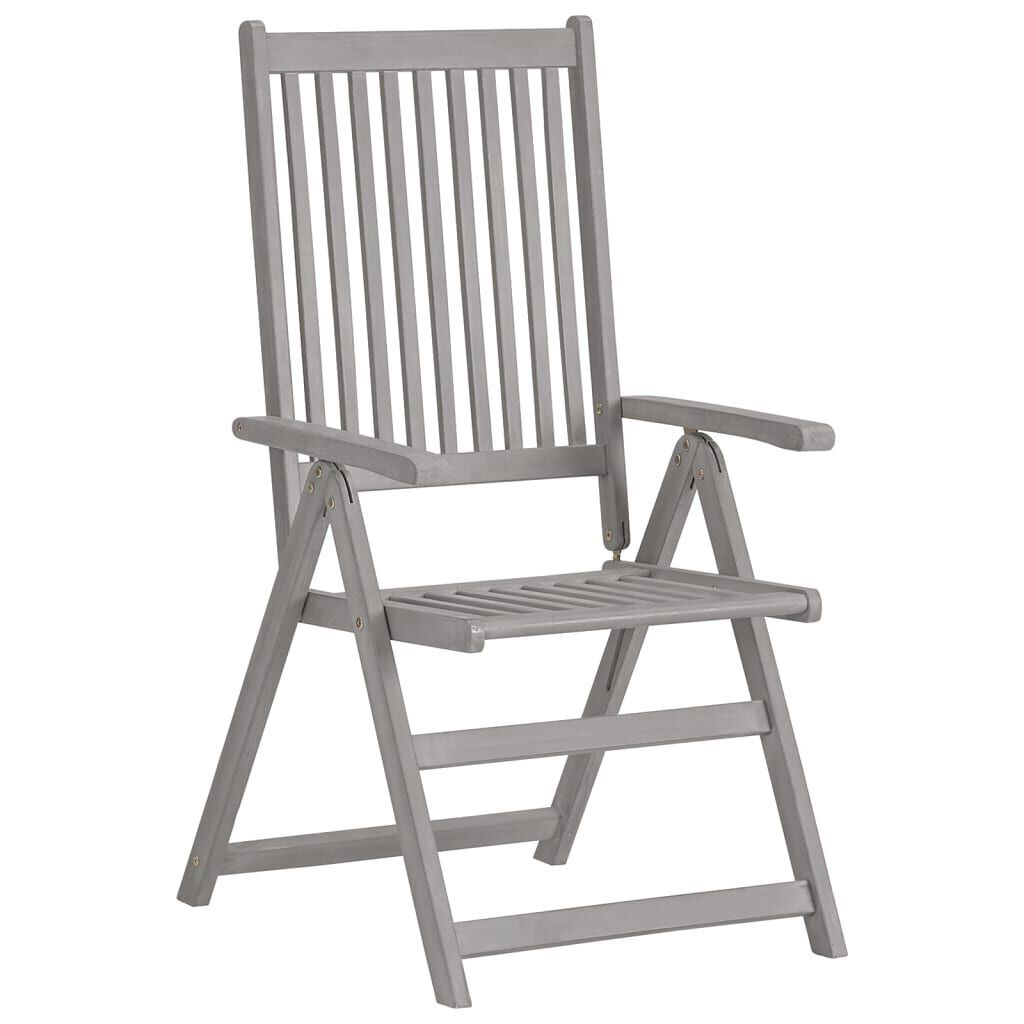 5 Piece Garden Dining Set Solid Wood Acacia Grey Price