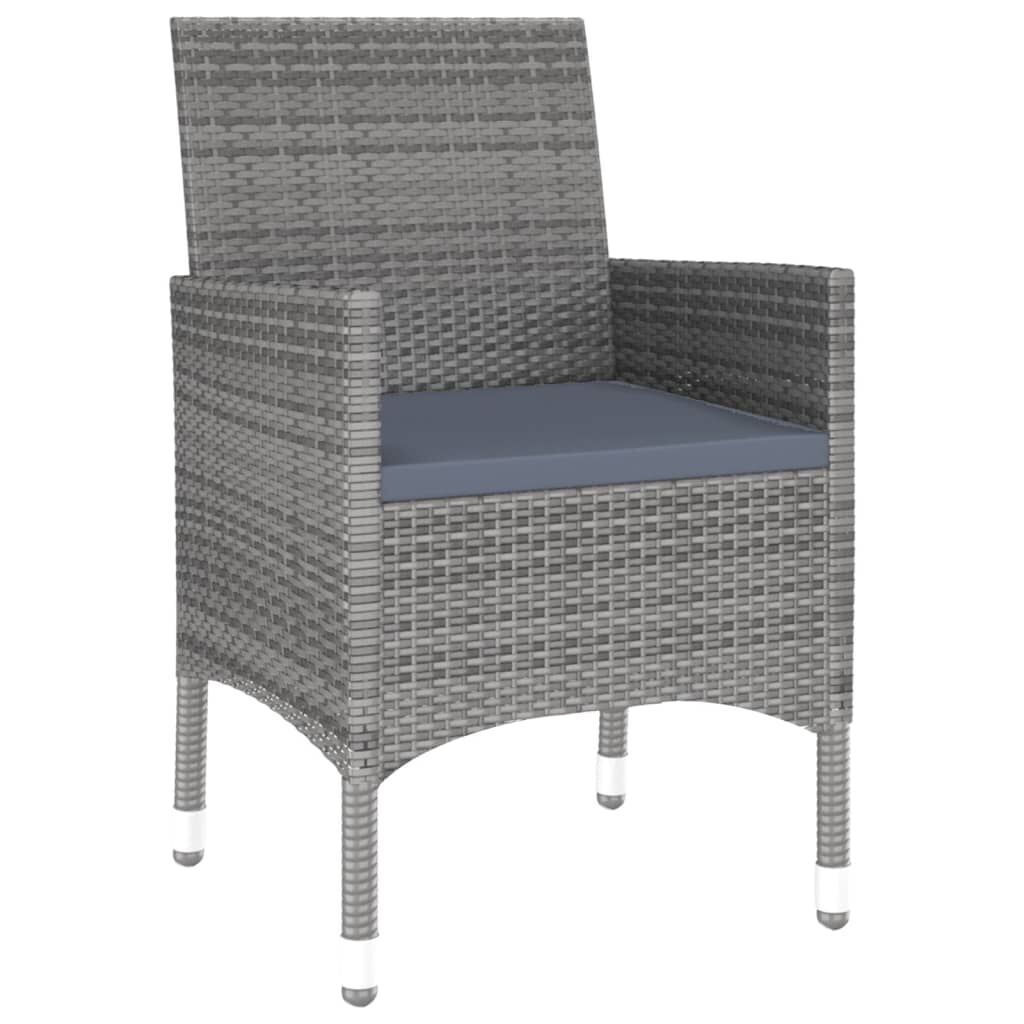 5 Piece Garden Dining Set Poly Rattan Grey Price