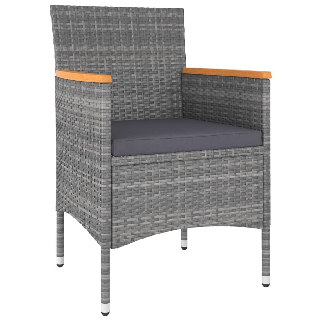 5 Piece Garden Lounge Set Poly Rattan Grey Price