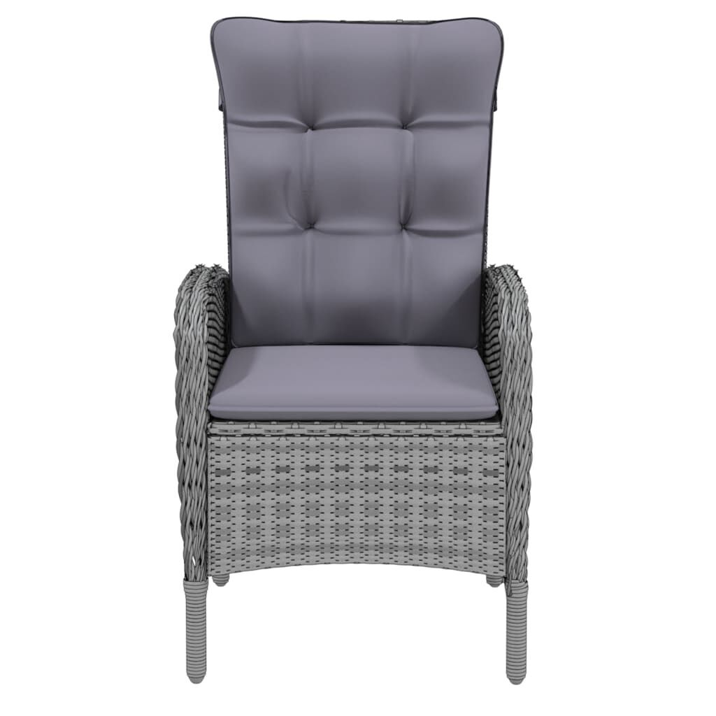 5 Piece Garden Dining Set Poly Rattan Grey Price