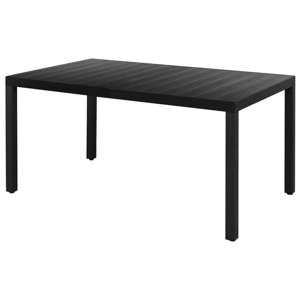 5 Piece Garden Dining Set PVC Rattan Black Price