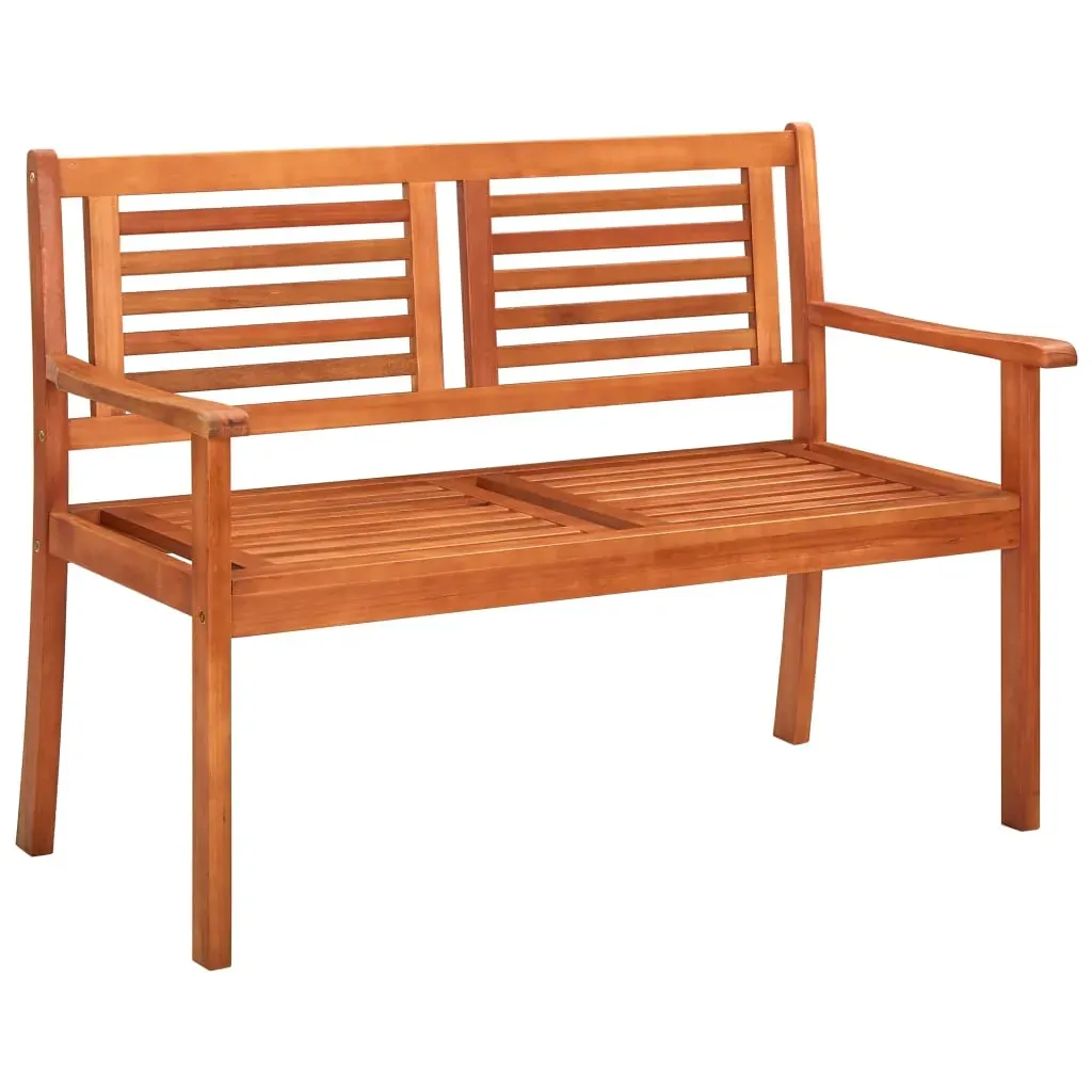2-Seater Garden Bench with Cushion 120 cm Solid Eucalyptus Wood Price