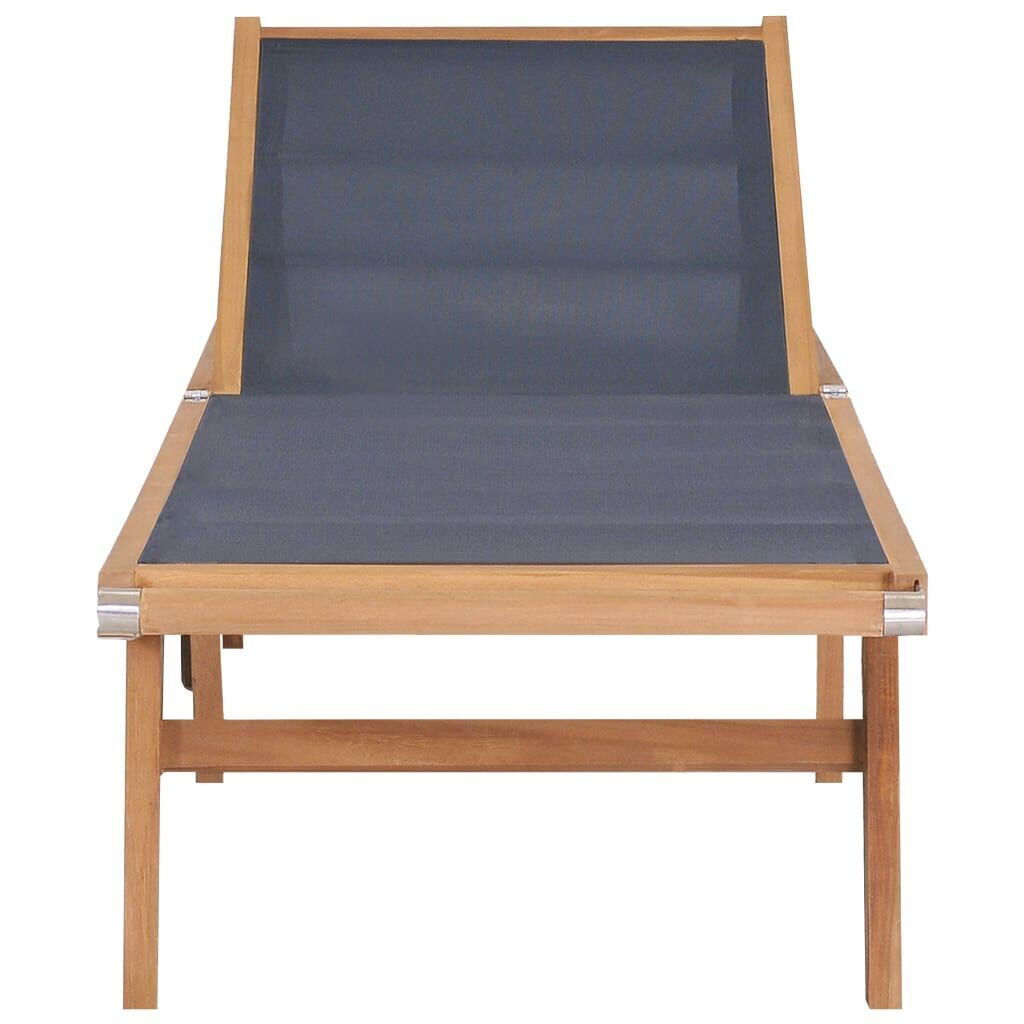 Folding Sun Loungers with Wheels 2 pcs Solid Teak and Textilene Price