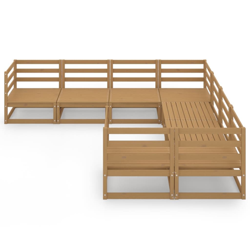 8 Piece Garden Lounge Set Solid Pinewood Price