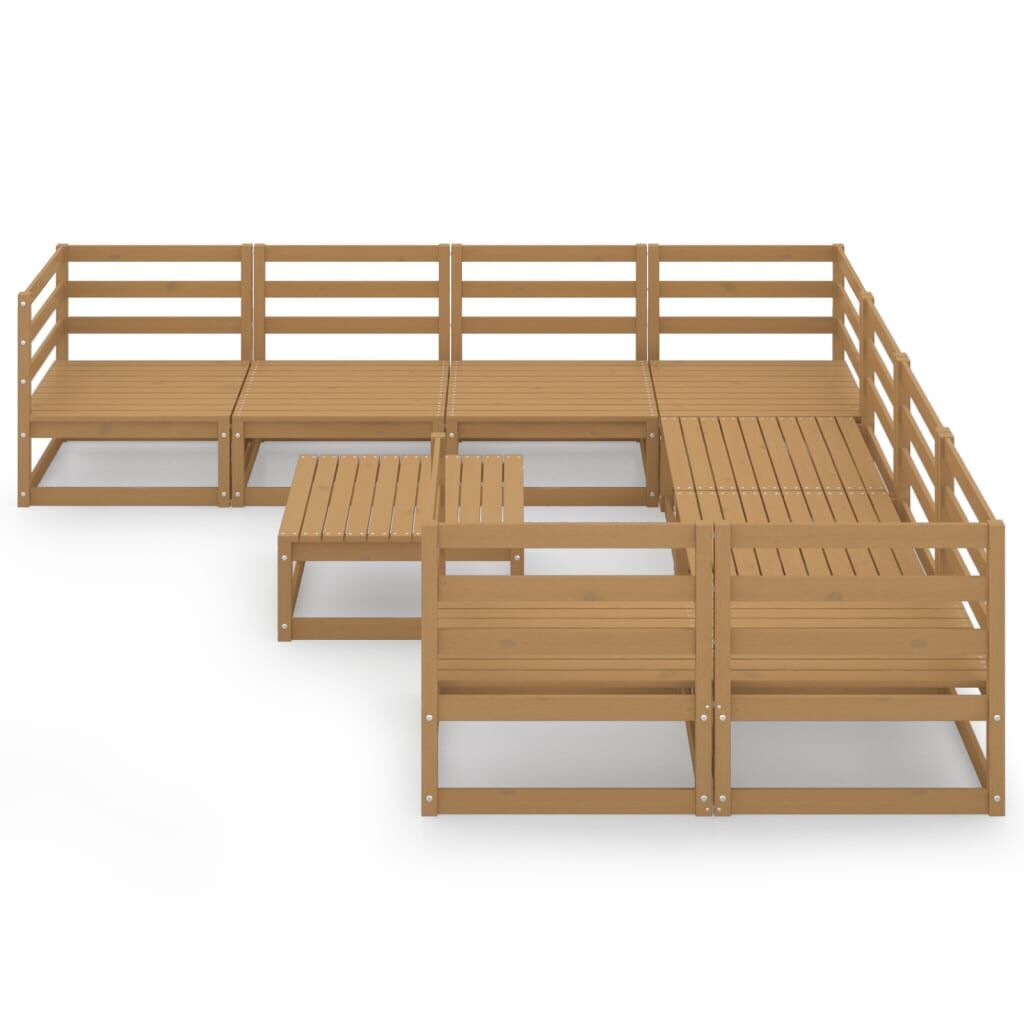 9 Piece Garden Lounge Set Solid Pinewood Price